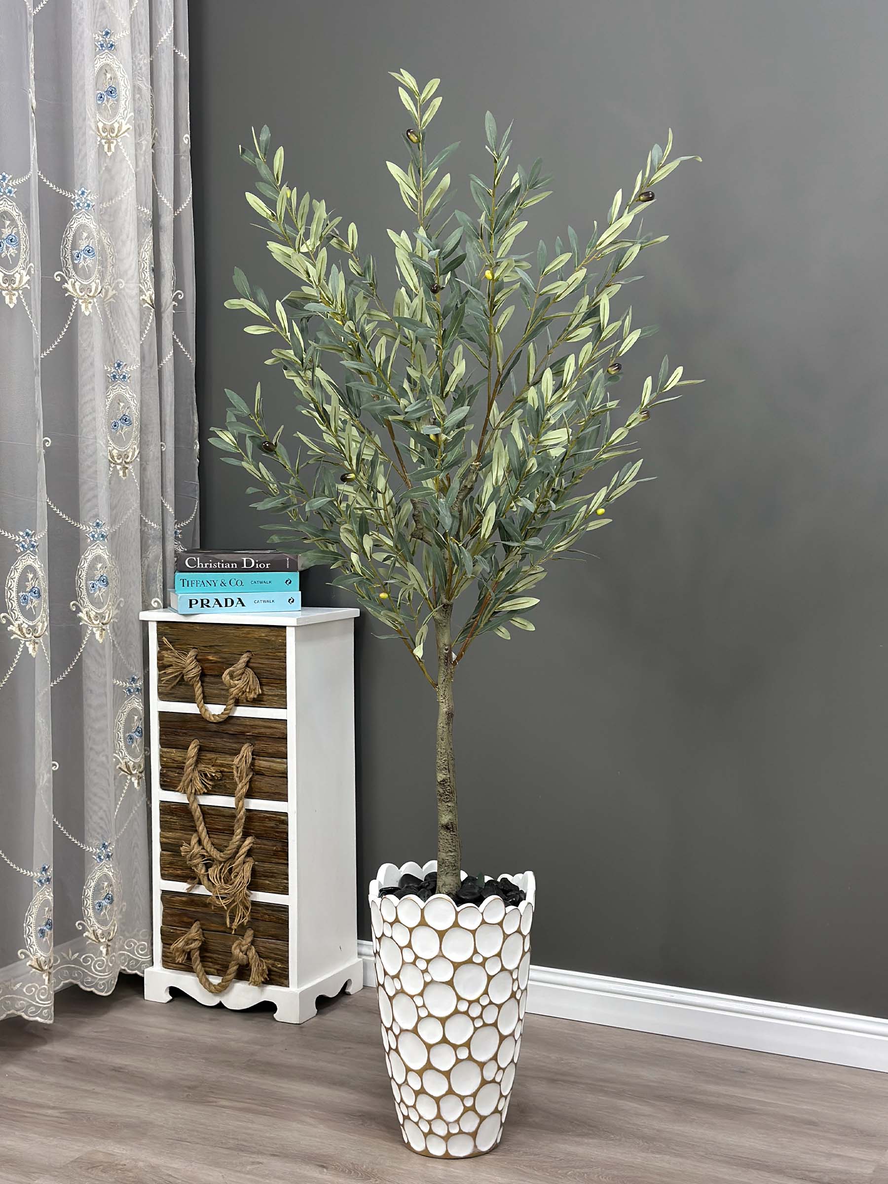 8301-8 (2) Elevate your interior with our gorgeous Artificial Olive Tree. Enjoy the charm of nature in your home or workspace all year round!