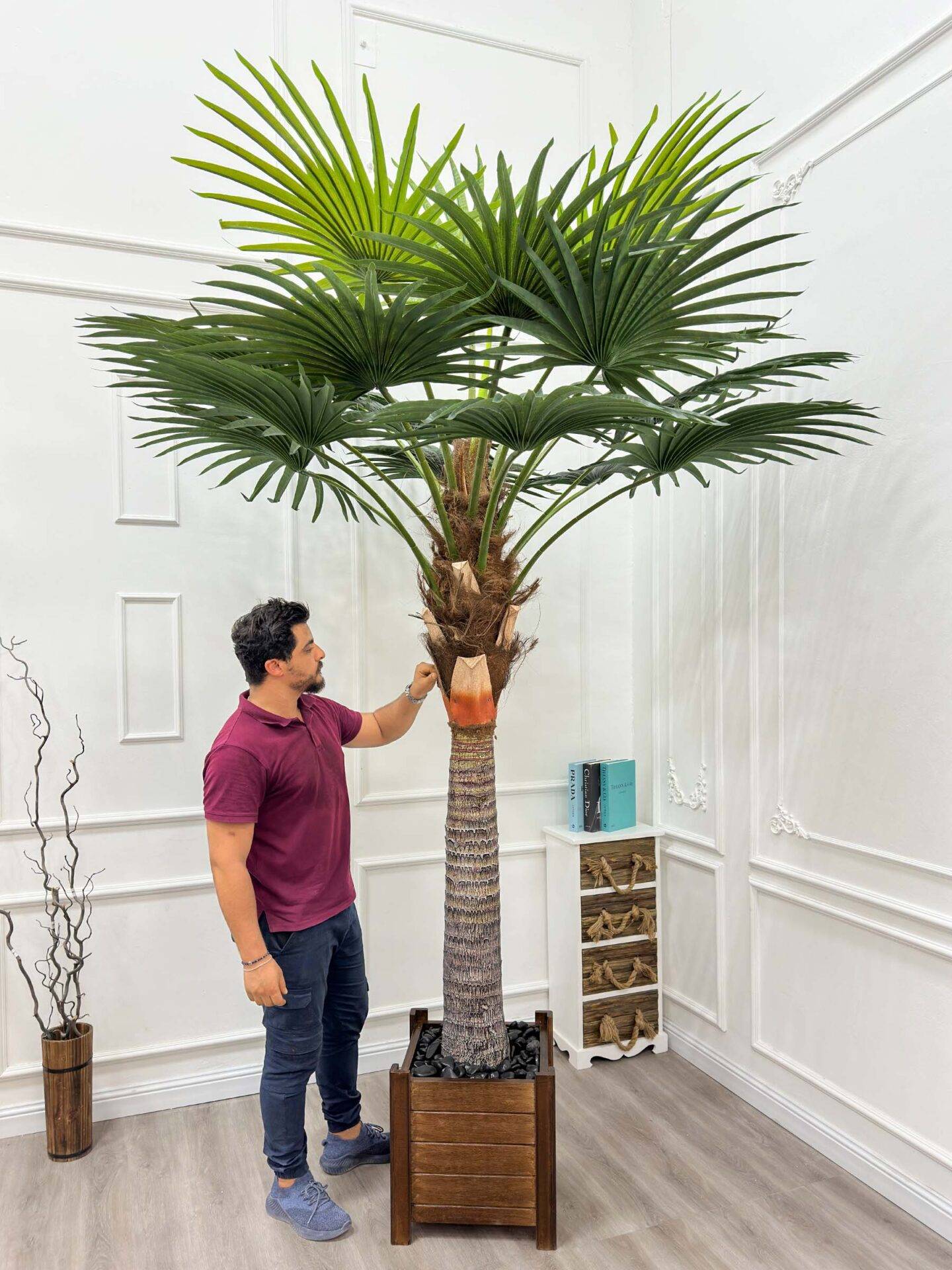 88-4-280 (2) 280 CM Premium Artificial Coco Palm Tree