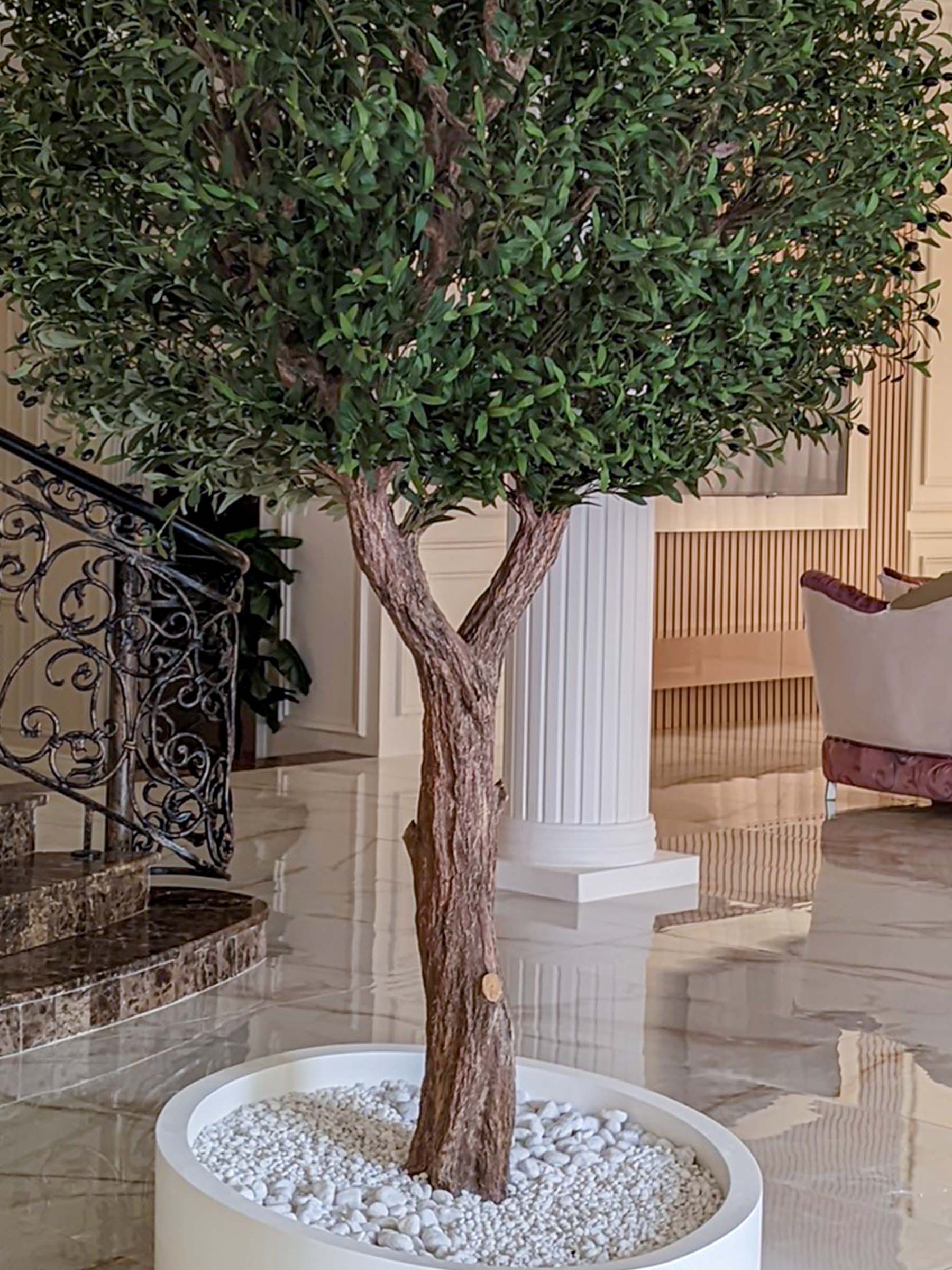 9274(2) Elevate your interior with our gorgeous Artificial Olive Tree. Enjoy the charm of nature in your home or workspace all year round!
