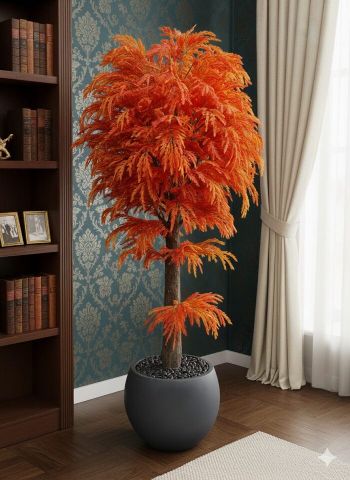 Artificial Decorative Tree with Orange Autumn Leaves 9734