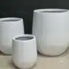 74-17wh Fiberglass White Pot