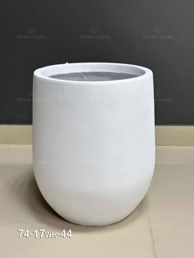 Fiberglass White Pot 44cm