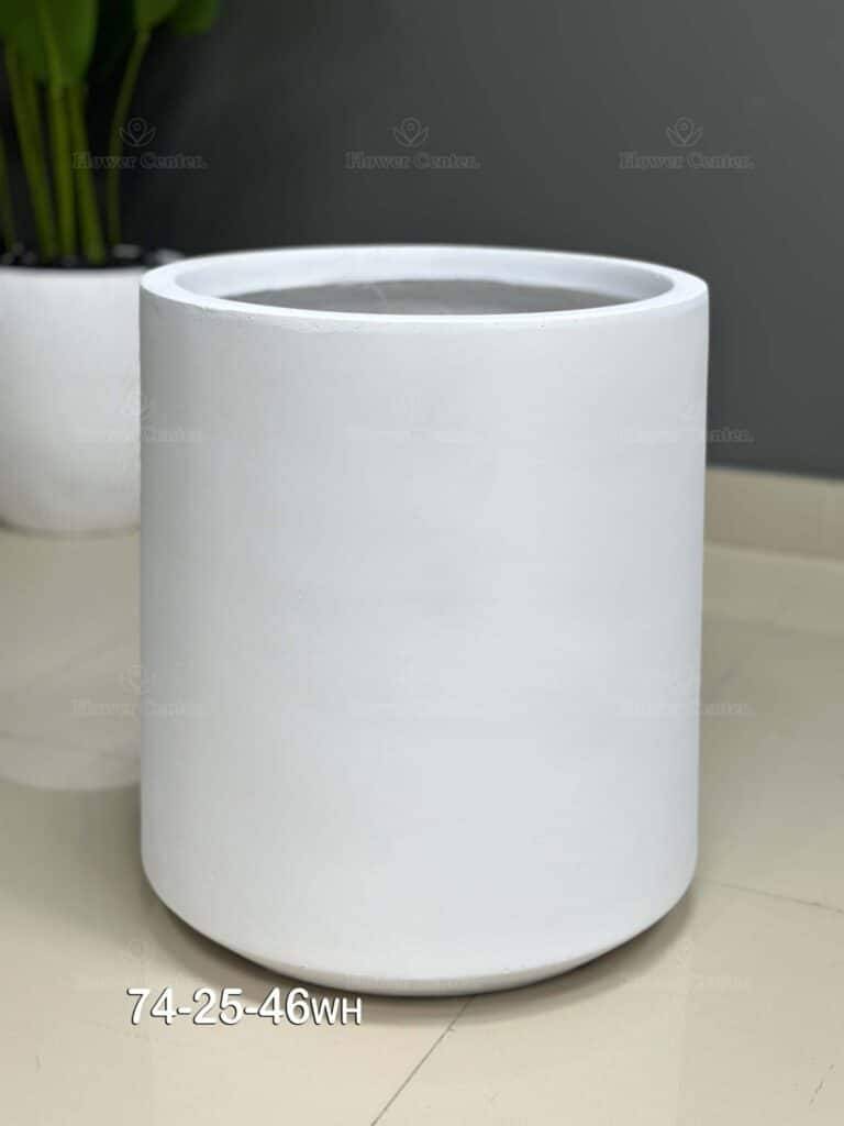 Fiberglass White Pot 46cm