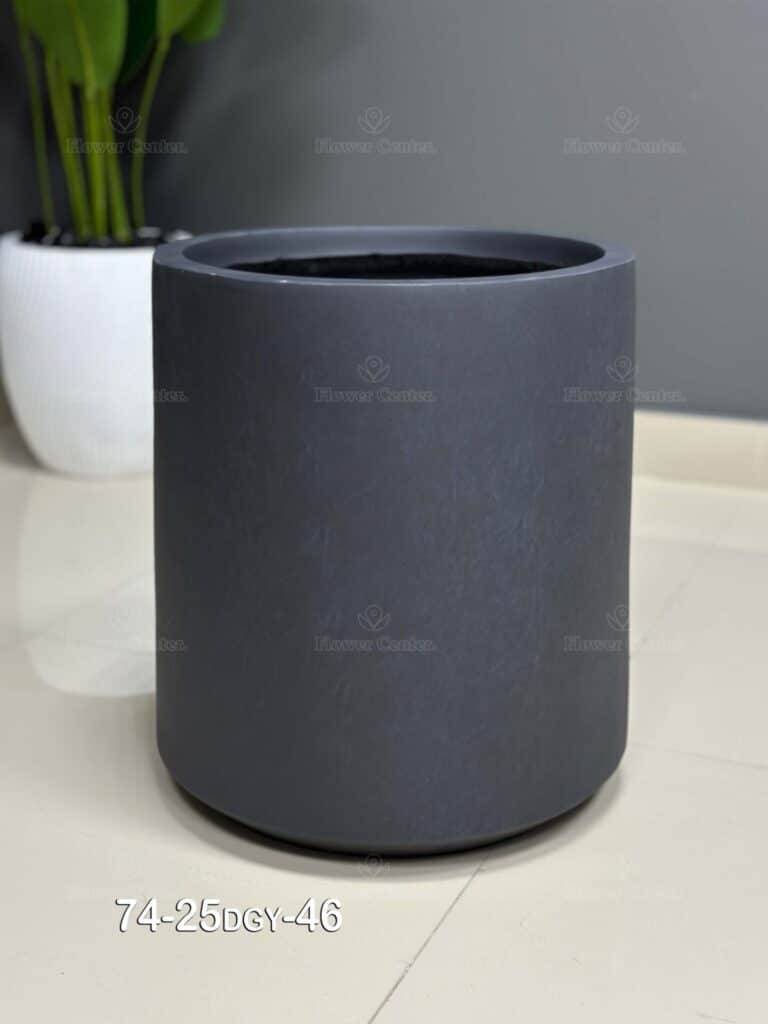 Fiberglass Dark Grey Pot 46cm