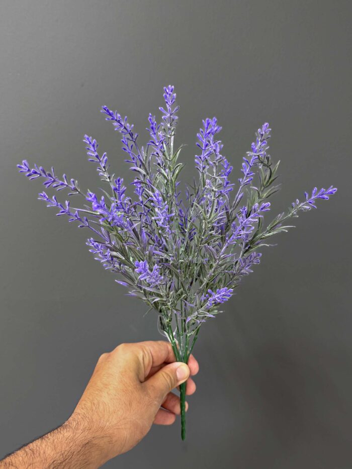 Vibrant Artificial Lavender in Matte Black Pot – Modern Purple Charm