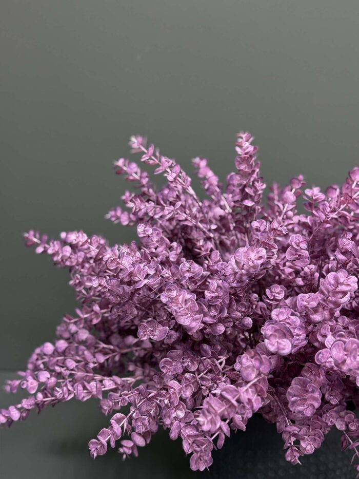Artificial Purple Eucalyptus in Textured Grey Pot – Serene & Modern – AR51