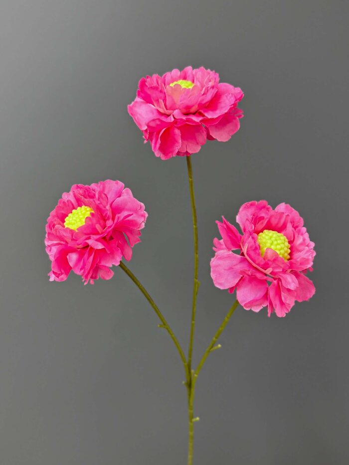 Vibrant Artificial Pink Flowers Arrangement in Polished Gold Vase – AR56