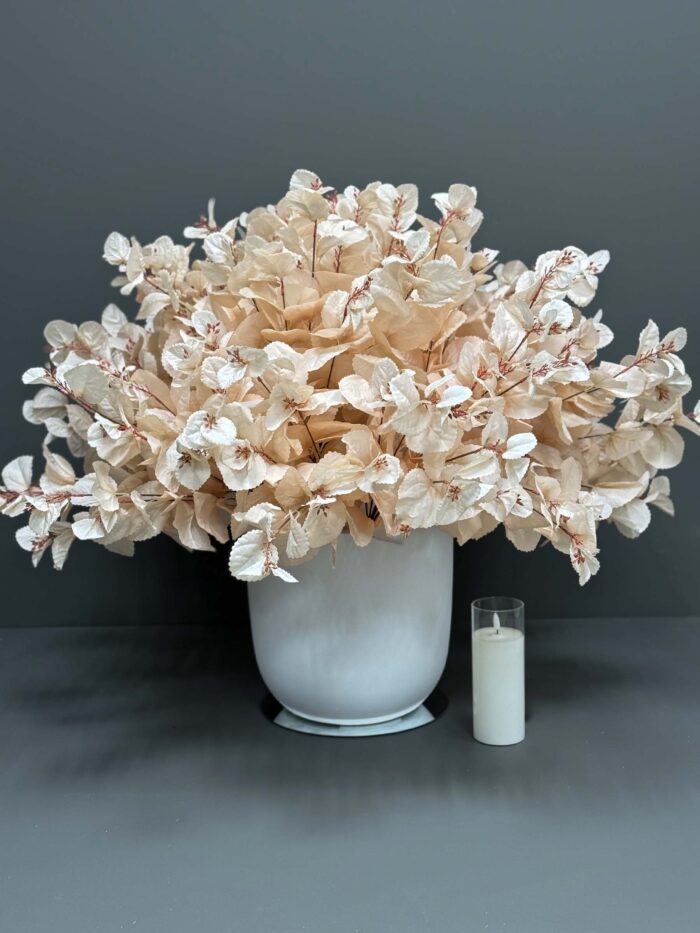 Artificial Eucalyptus in Elegant White Pot – Soft & Modern – AR53