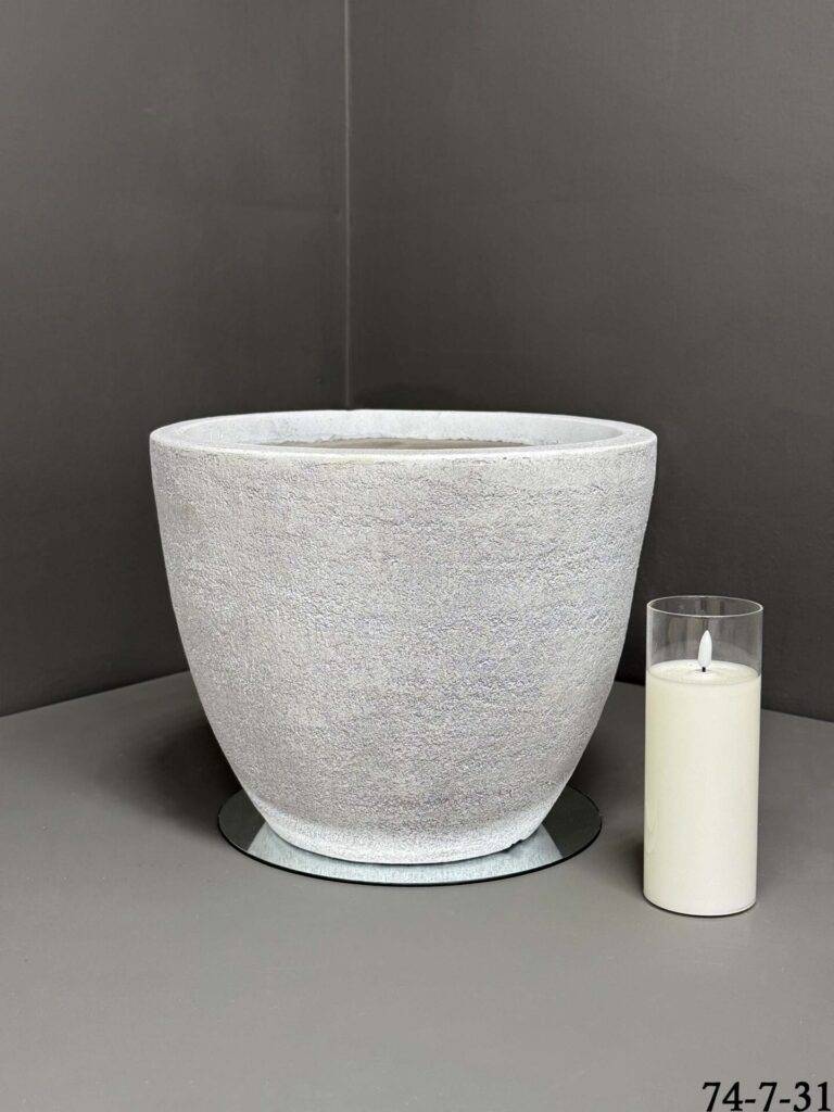 Fibreclay White Pot 31cm