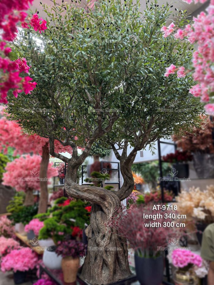 Monumental Faux Olive Tree with Twisted Trunk (340cm) – AT-9718
