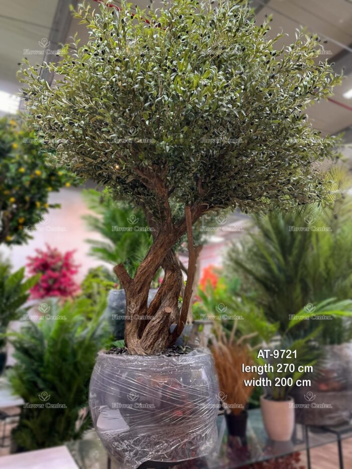 Artificial Olive Tree 270cm – Large Faux Mediterranean Tree – 9721