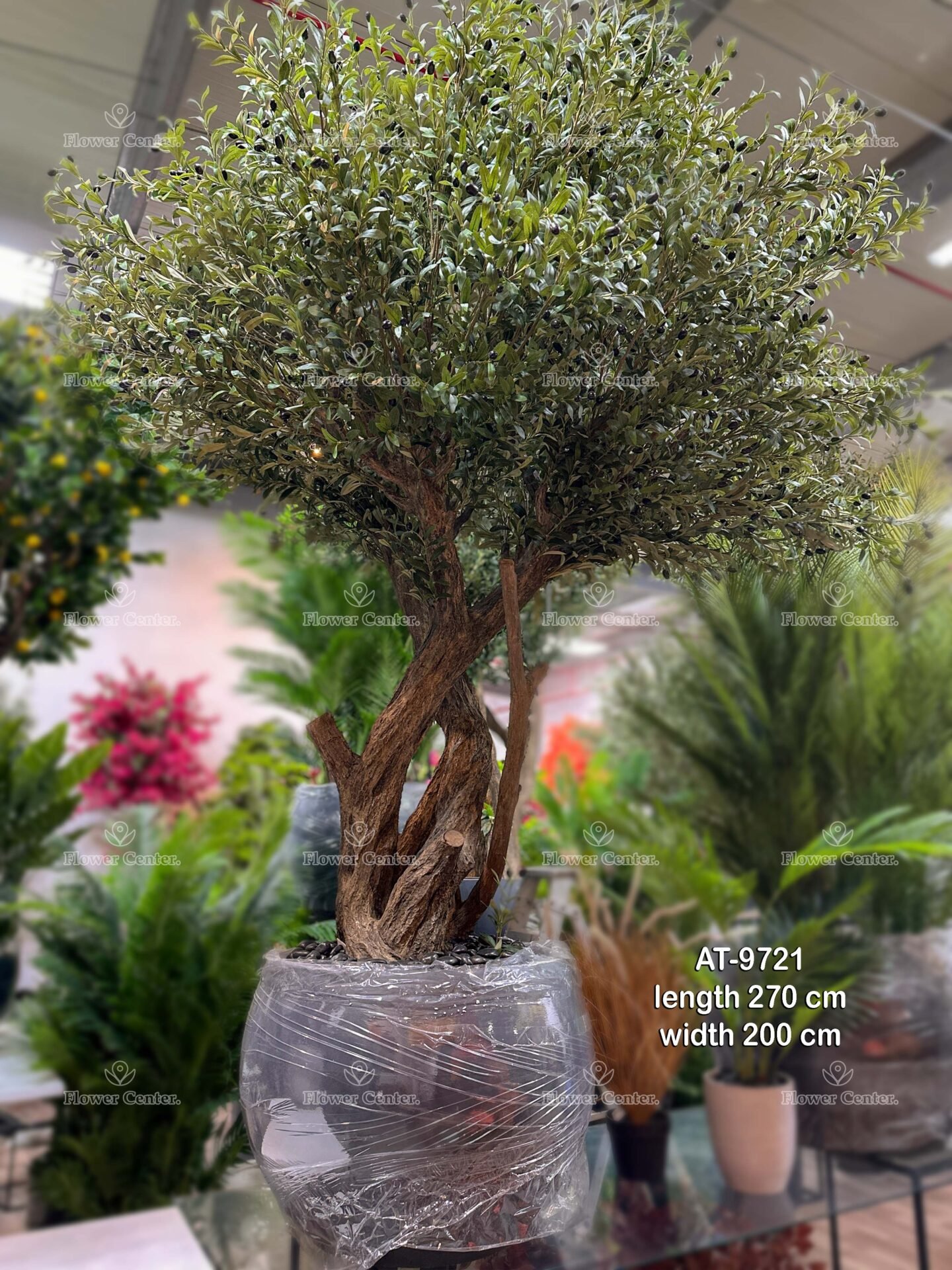 Large Artificial Olive Tree 270cm - Realistic Faux Tree
