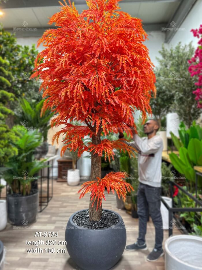 Artificial Decorative Tree with Orange Autumn Leaves 9734