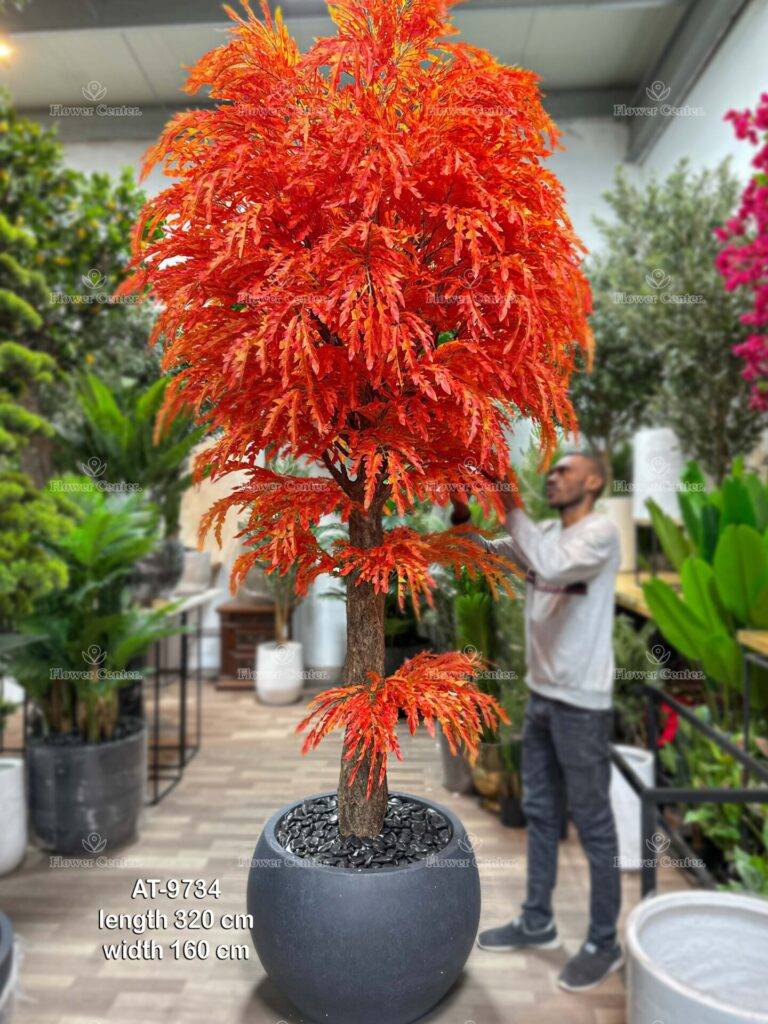 Artificial Decorative Tree with Orange Autumn Leaves 9734