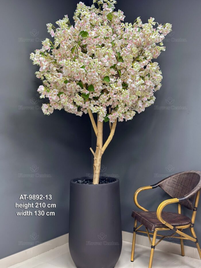 Stunning Artificial Variegated Bougainvillea Tree – Pink and White Blooms 9892-13