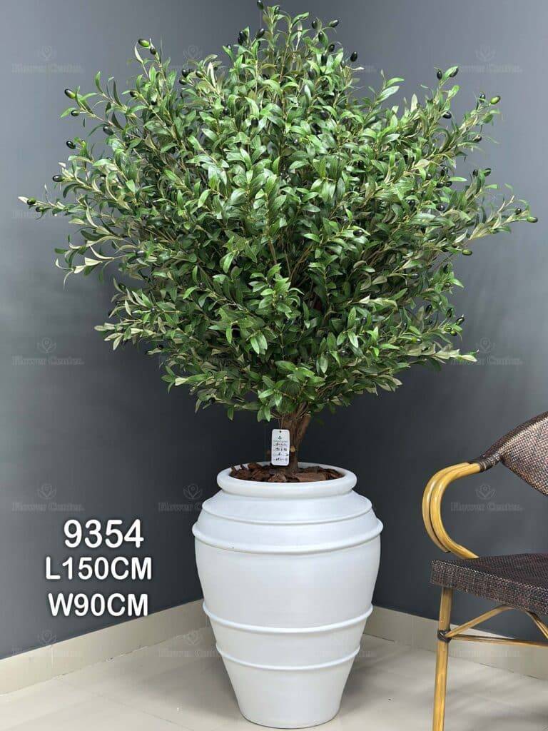 Artificial Olive Tree (150cm) - Faux Plant with Pot (9354)