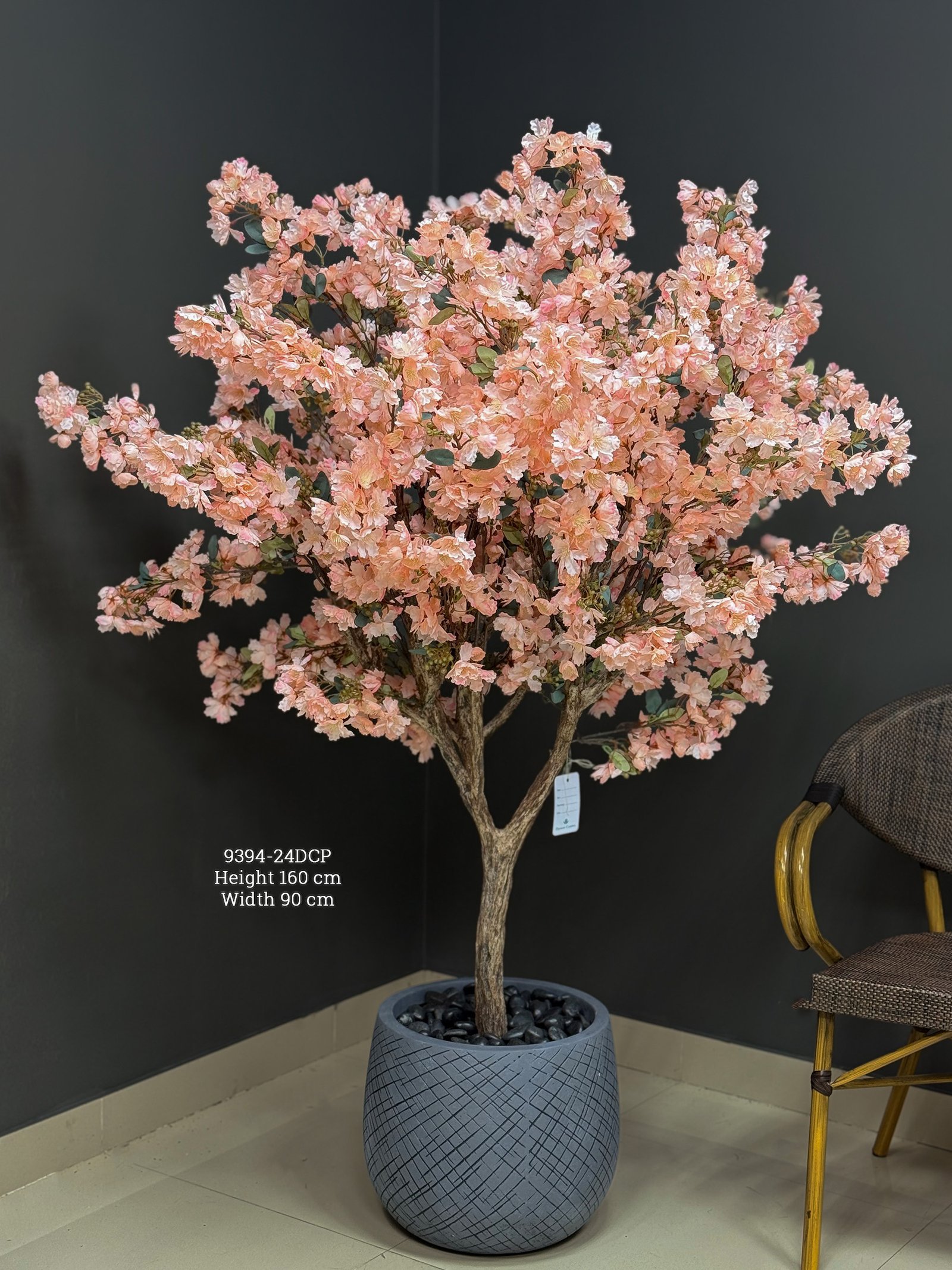 Artificial peach cherry blossom tree 160 cm indoor decorative tree