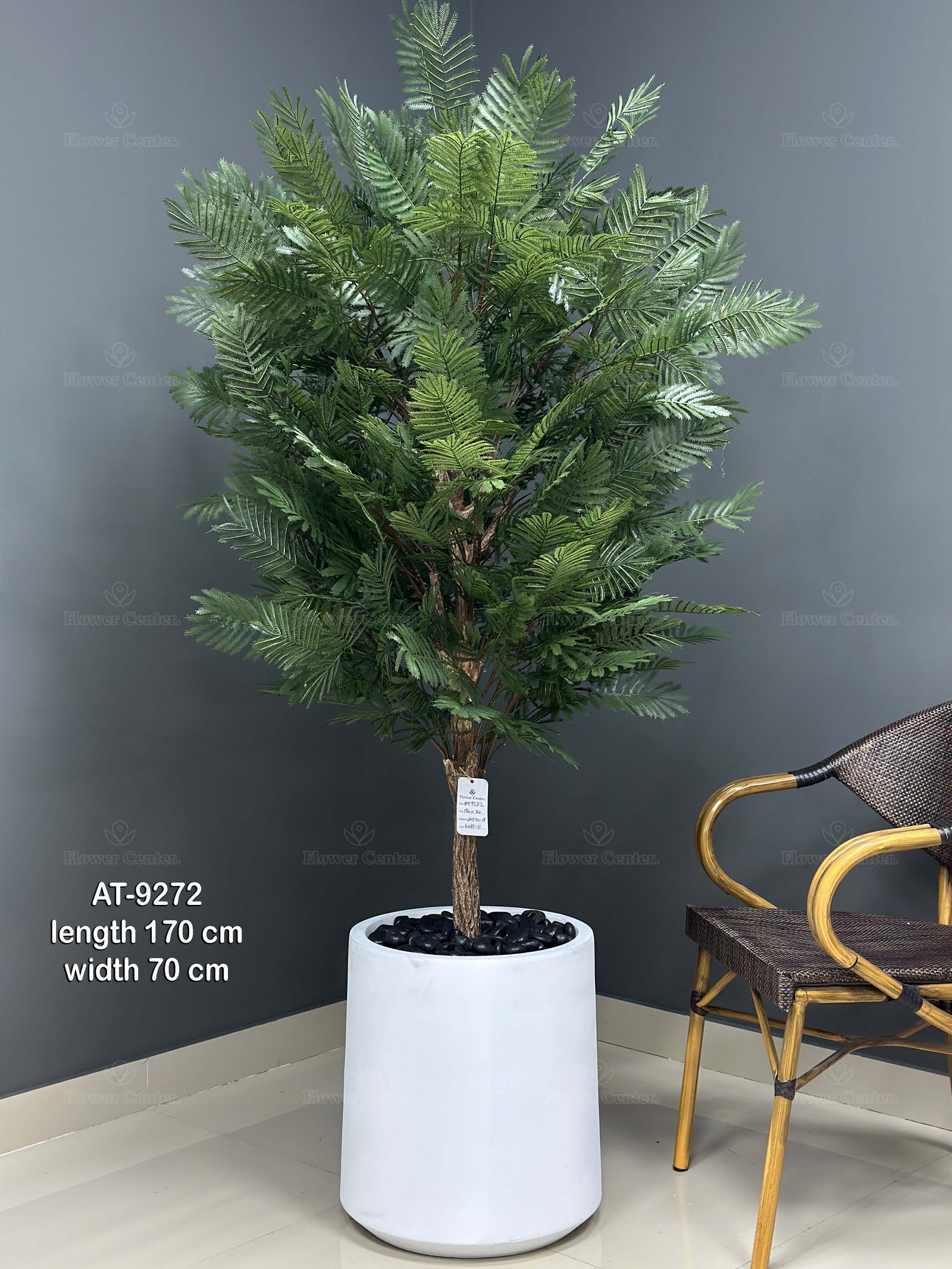 Artificial ghaff tree 170 cm in modern decorative pot