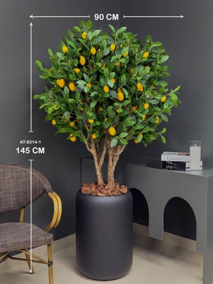 Artificial Lemon Tree 145cm – Large Decorative Citrus Tree 9314-1