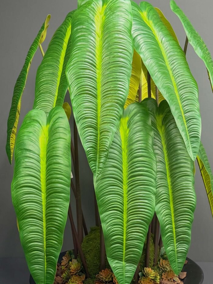 Artificial Anthurium Veitchii on Honeycomb Vessel