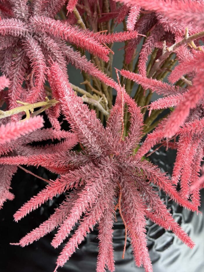 Artificial Pink Astilbe on Honeycomb Vessel