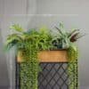 Artificial Mixed Greenery Oak & Iron Planter