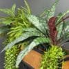 Artificial Mixed Greenery Oak & Iron Planter