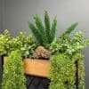 vx-9995(1) Artificial Mixed Greenery Oak & Iron Planter