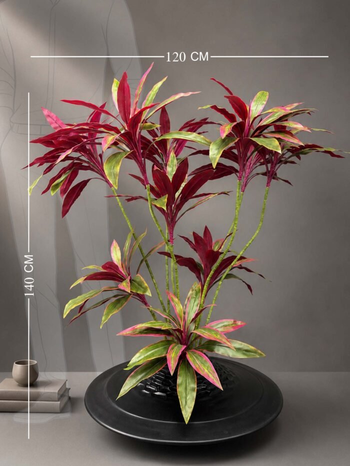 Artificial Cordyline on Honeycomb Vessel