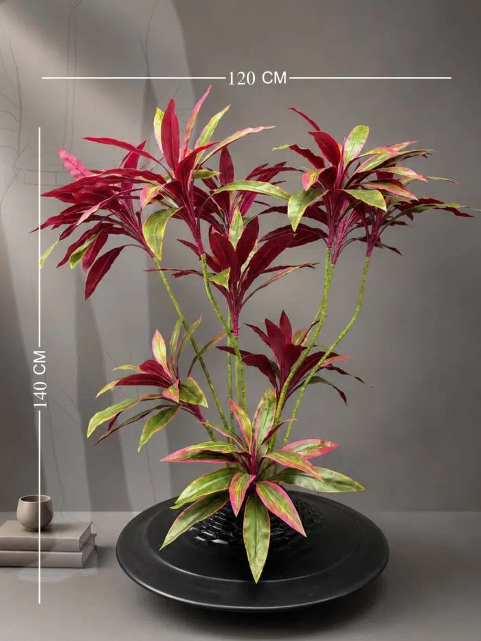 Artificial Cordyline on Honeycomb Vessel
