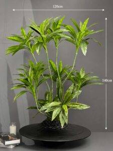 Dracaena الصناعي على وعاء قرص العسل