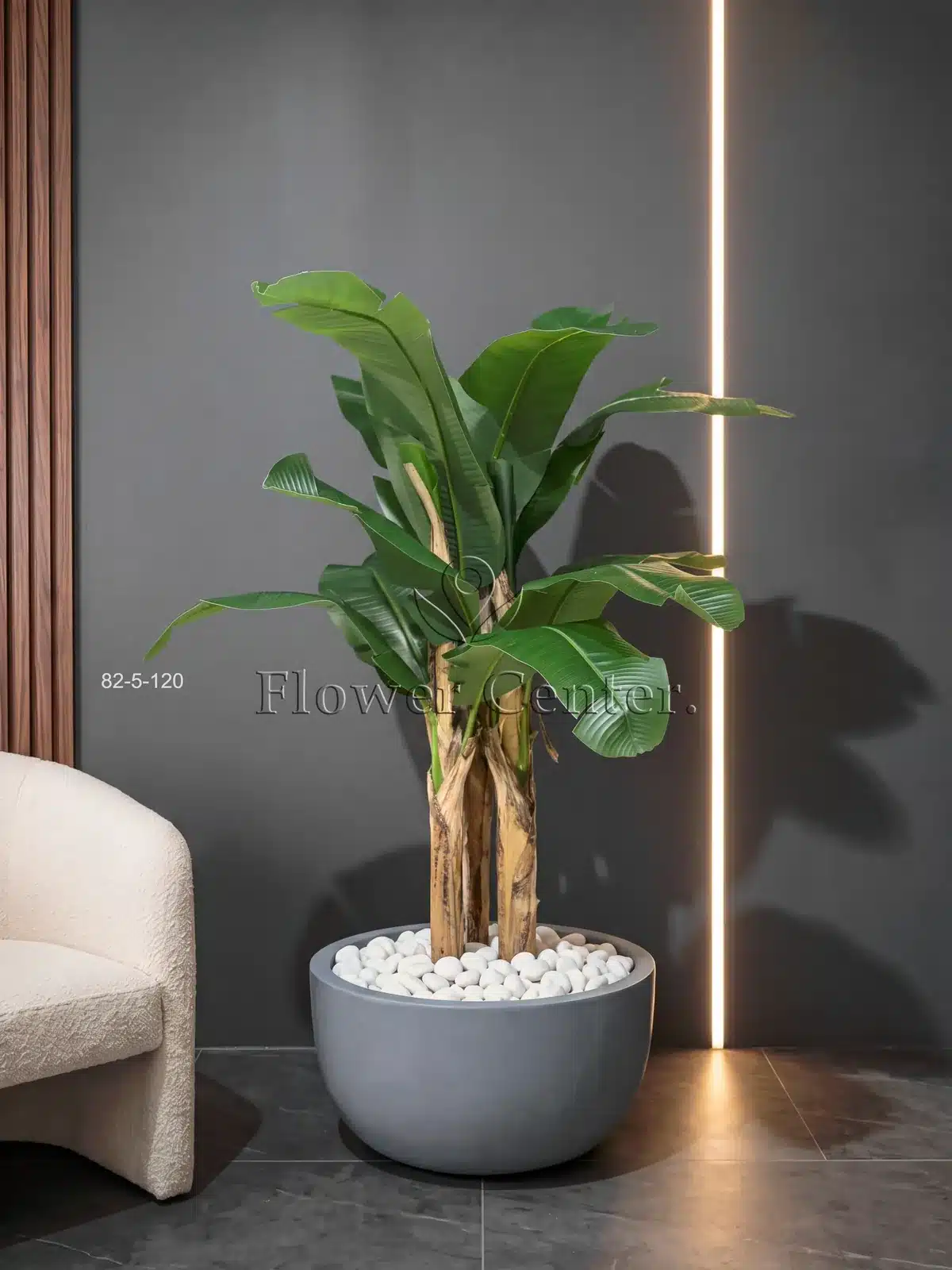 Artificial Banana Tree 120 cm – Broad Leaves, Natural-Look Trunk