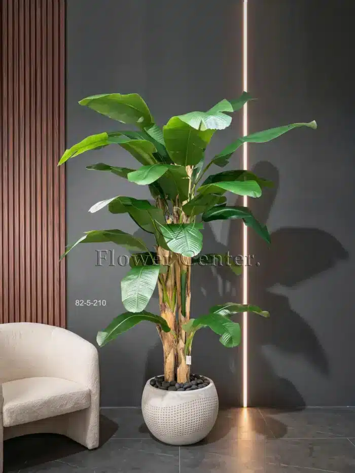 Artificial Banana Tree 210 cm – Broad Leaves, Natural-Look Trunk