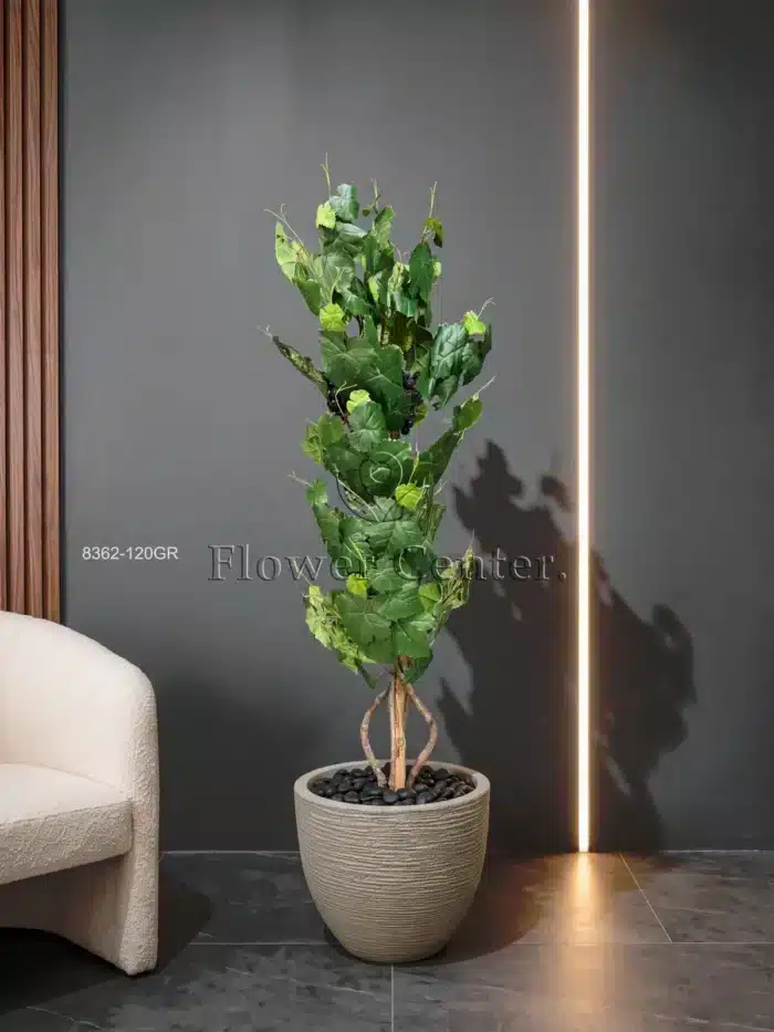 Artificial Grape Vine Tree 120 cm – Twisted Trunk with Grape Bunches