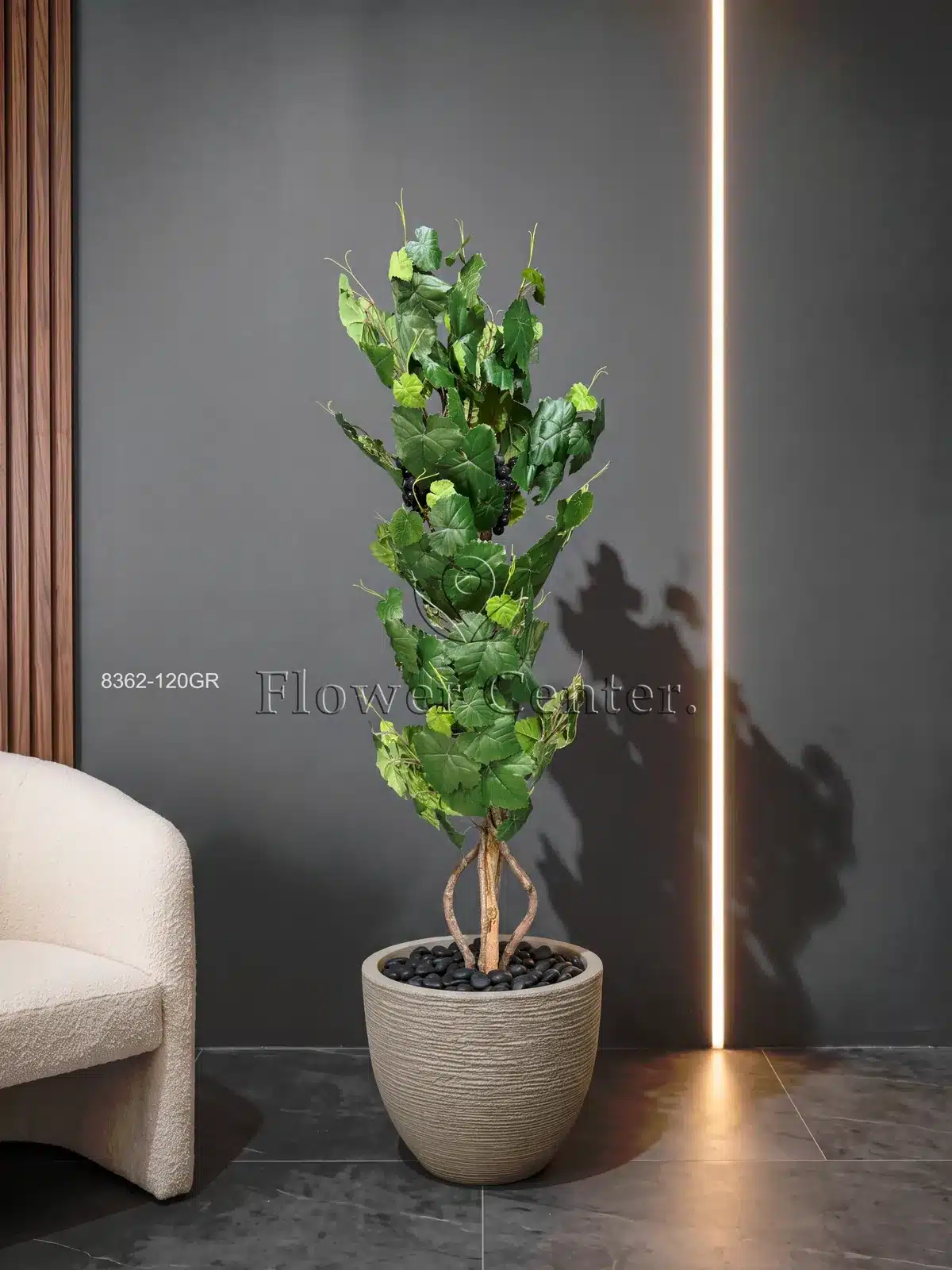 Artificial Grape Vine Tree 120 cm – Twisted Trunk with Grape Bunches