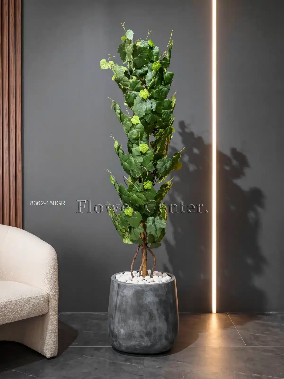 Artificial Grape Vine Tree 150 cm – Twisted Trunk with Grape Bunches