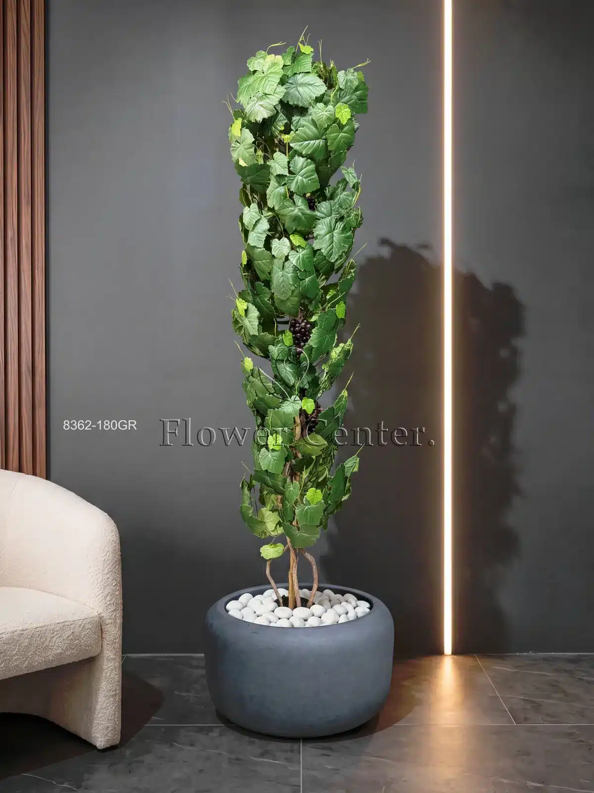 Artificial Grape Vine Tree 180 cm – Twisted Trunk with Grape Bunches