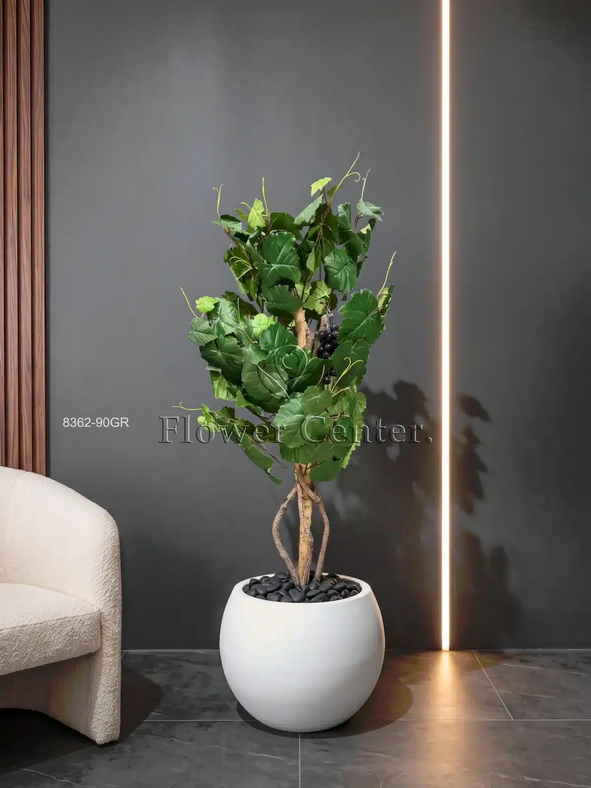 Artificial Grape Vine Tree 90 cm – Twisted Trunk with Grape Bunches