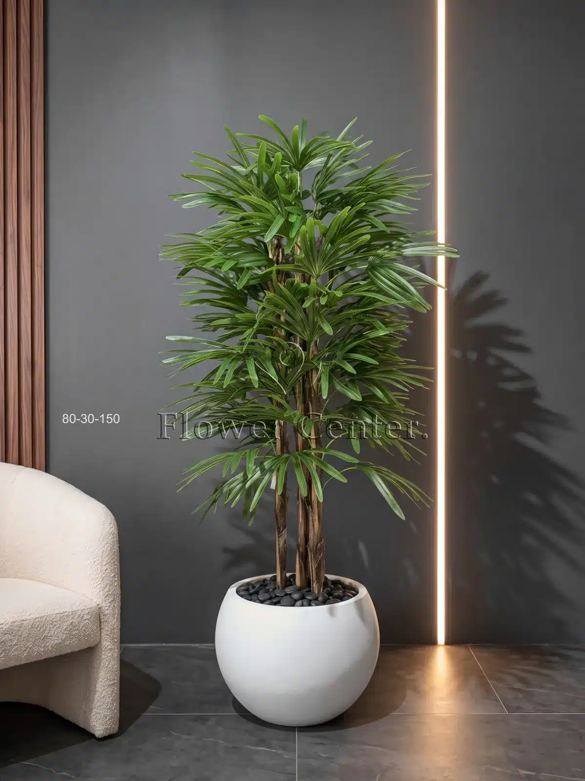 Artificial Lady Palm 150 cm – Rhapis with Bamboo-Look Canes