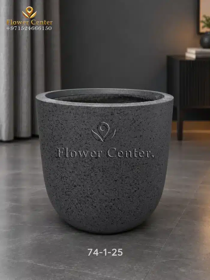 Charcoal Speckled Egg Fibreclay Planter 25 cm
