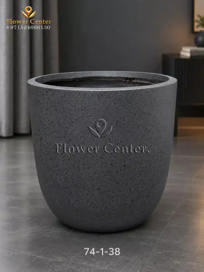 Charcoal Speckled Egg Fibreclay Planter 38 cm