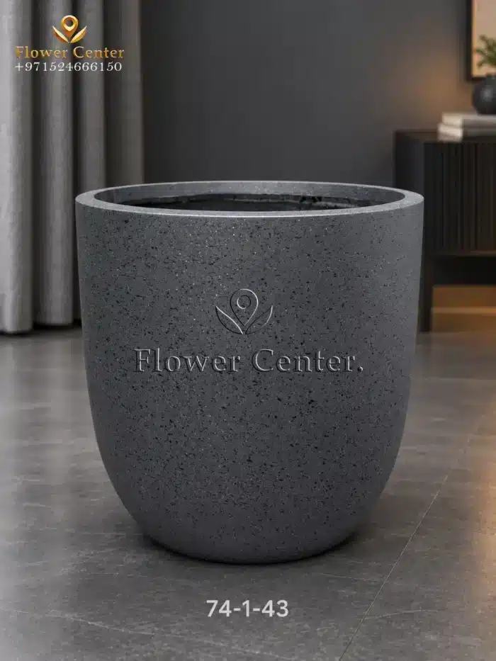 Charcoal Speckled Egg Fibreclay Planter 43 cm