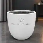 White Speckled Egg Fibreclay Planter 43 cm