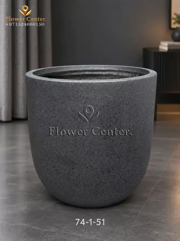 Charcoal Speckled Egg Fibreclay Planter 51 cm