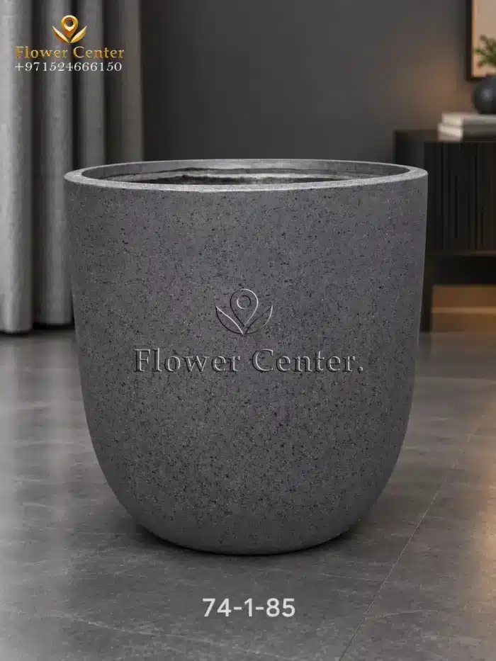 Charcoal Speckled Egg Fibreclay Planter 85 cm