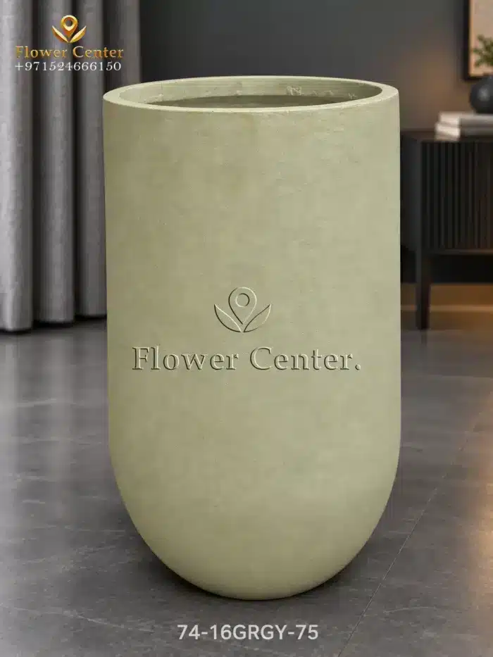 Sage Green Tall Capsule Fibreclay Planter 75 cm