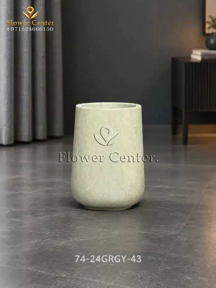 Pale Sage U-Shape Fibreclay Planter 43 cm