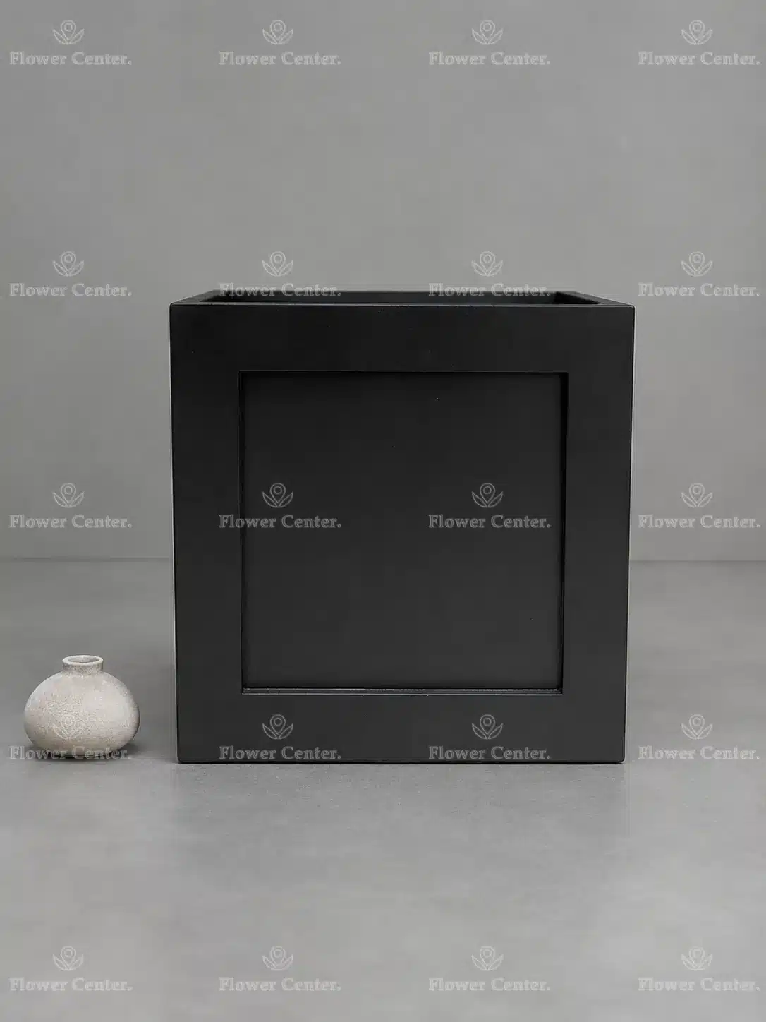 Black Panelled Cube Planter